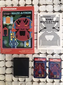 Vintage Intellivision Tron Maze-A-Tron Game Cartridge CIB - Picture 1 of 9