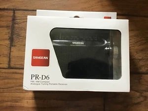 NUEVO Sangean AM/FM Radio Analógica Compacta (Negro) PR-D6 - Imagen 1 de 2