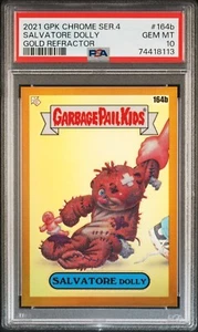 Salvatore Dolly 2021 Garbage Pail Kids Chrome Gold Refractor #37/50 - PSA 10 - Picture 1 of 2