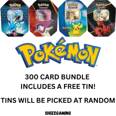 300 Pokémon Cards Bundle Bulk Job Lot - Free Tin Or ETB - Image 1 of 4
