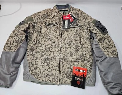 NUEVO CON ETIQUETAS Icon Hooligan Operador Chaqueta de Motocicleta Vintage Digital Camuflada 2XL Doble Deporte Foto 1 de 4