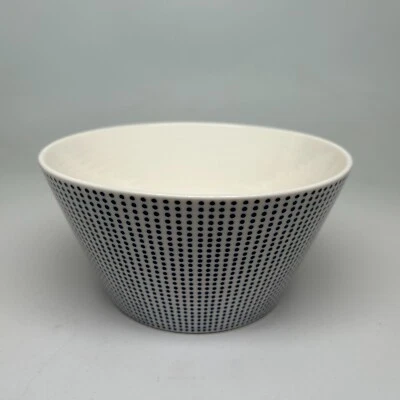 ROYAL DOULTON "PACIFIC" SOUP / CEREAL BOWL - White, Linear Dots 3" x 5-3/4" - Image 1 of 4