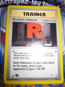 POKEMON NEO REVELATION (◕‿◕✿) ENGLISH ROCKET'S HIDEOU 63/64 UNCO FIRST ED MINT - Picture 1 of 6
