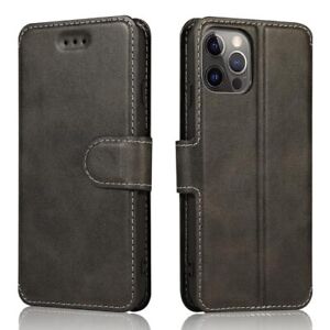 iPhone 15 Pro Max Wallet Case aus modischem weichem Leder schwarz KOSTENLOSER VERSAND