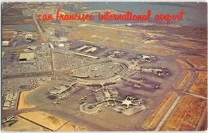 International Airport SAN FRANCISCO, CA Jet Port 1960s Chrome Vintage Postcard - Picture 1 of 2
