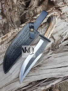 Custom Handmade Bowie Knife Stag Crown Handle Carbon Steel Knife For Hunting - Picture 1 of 1