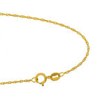 10k Solid Yellow Gold 1.5mm Singapore Chain Bracelet 7"