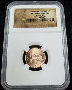 2009 P SMS 1c Bronze Lincoln Professional Life Penny-NGC MS68 RD - Picture 1 of 4