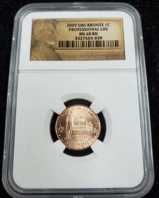 2009 P SMS 1c Bronze Lincoln Professional Life Penny-NGC MS68 RD - Image 1 of 4