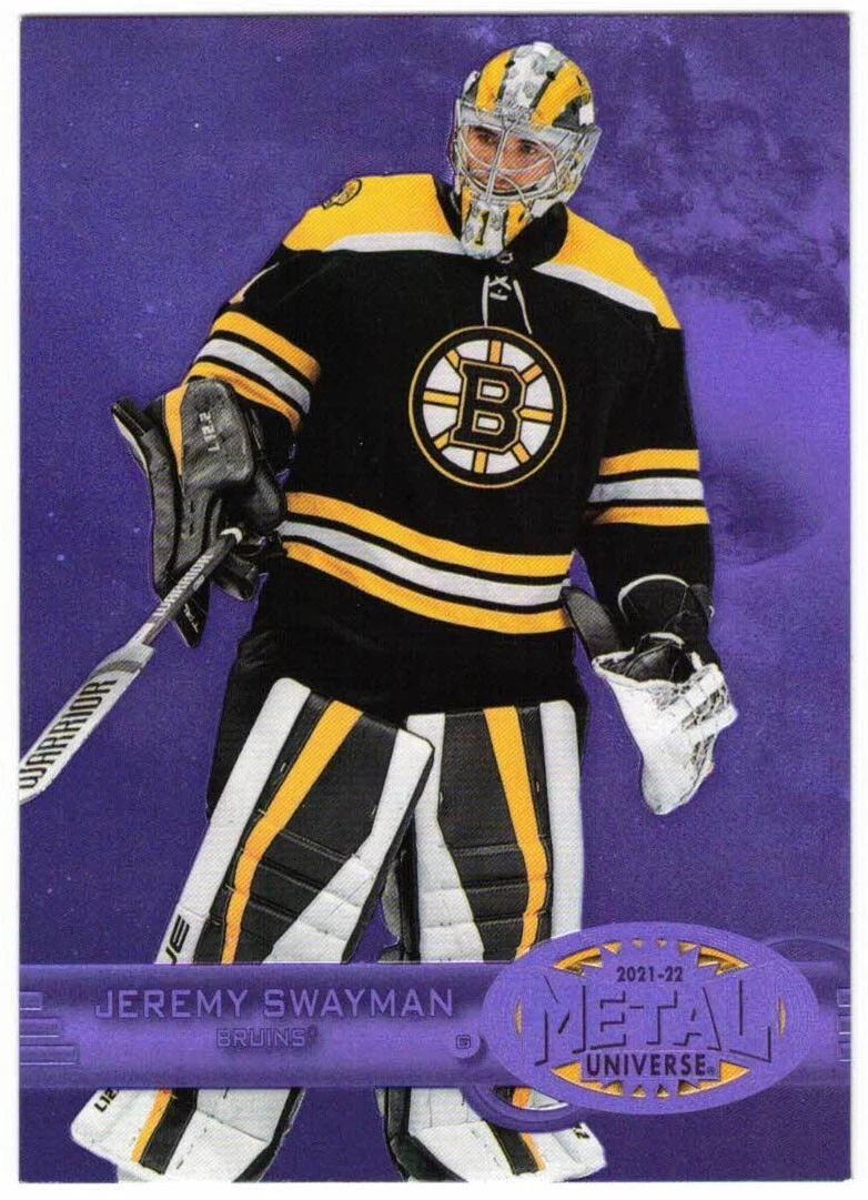 2021-22 Skybox Metal Universe 1997-98 Retros Purple Spectrum Jeremy Swayman /199