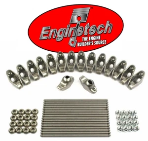 Rocker Arms & Pushrods for 1955-1986 Chevrolet SBC 400 350 327 307 305 302 283 - Picture 1 of 2