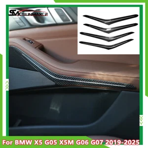 Carbon Fiber Door Armrest Ambient Light Trim for BMW X5 X5M X7 2020-25 Glossy - Bild 1 von 8