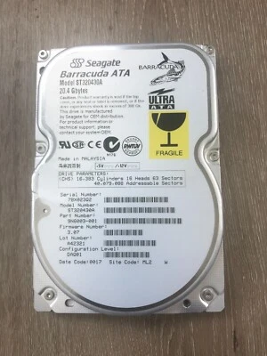 Seagate ST320430A 3.5 inch 20GB 7200RPM  9N6003-001 3.07 IDE Desktop Hard Drive - Image 1 of 4