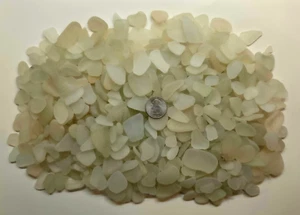 GENUINE 3 LBS SURF TUMBLED SEA GLASS FROM PUERTO RICO / WHITES - CLEAR #1 - Picture 1 of 1