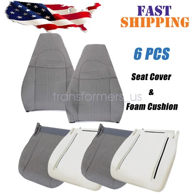 Cubierta de asiento de tela para conductor y pasajero camioneta Chevy Express 1500 2500 2003-2014 Foto 1 de 4