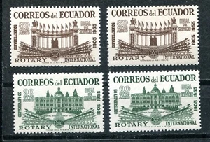 ECUADOR 1955,  ROTARY - 50TH ANNIV., Sc C280-C281, LOT OF 2 SETS, MINT, V.L.H.T. - Picture 1 of 1