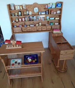 Kaufladen Holz, Hand gefertigt, Gesellenstück, mit Deko - Bild 1 von 11