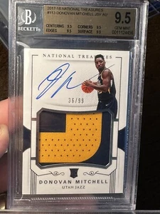2017-18 National Treasures Donovan Mitchell Rookie Patch Auto RPA /99 BGS 9.5/10 - Picture 1 of 2