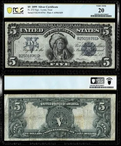FR.#272 1899 $5 ~Large Size Notes~“CHIEF” Silver Certificate NOTE PCGS VF20 - Picture 1 of 1