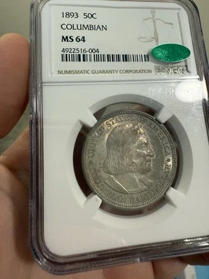 1893 Columbian Commemorative Half Dollar, NGC MS-64 CAC - Image 1 of 2