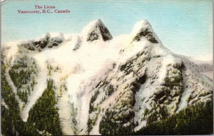 THE LIONS Vancouver B.C. Kanada Leinen Postkarte - Bild 1 von 2