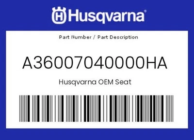 Asiento original Husqvarna - A36007040000Ha Foto 1 de 4