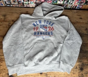 Old Time Hockey New York Rangers Hoodie Sweatshirt Gray Mens Small NHL - Picture 1 of 6