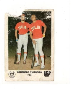 1981 Topps Venezuelan Sticker Winter Leaguue Ryne Sandberg #269 - Picture 1 of 3