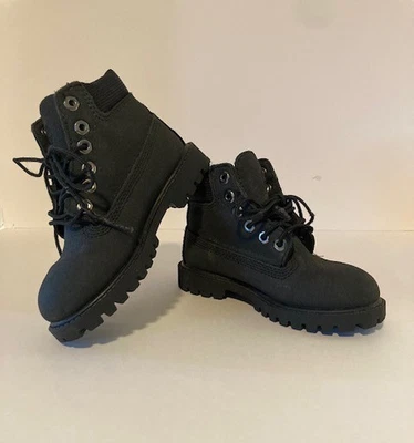 Botas negras impermeables premium Timberland unisex talla 10 niño pequeño Foto 1 de 4