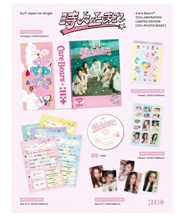 ILLIT Japan 1st Single Toki Yo Tomare CD Care Bears Collaboration Limited ED  - Image 1 of 2