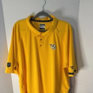 Nashville Predators Polo Shirt Mens 3X Yellow Authentic Pro Fanatics Hockey - Picture 1 of 7