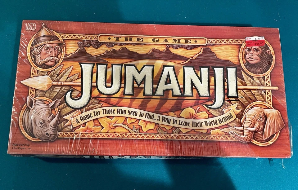 Jumanji Milton Bradley Board Game 1995 New Unopened Partially Sealed Vintage - Image 1 of 1