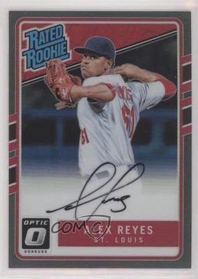 2017 Donruss Optic Rated Rookies Signatures Red Prizm /50 Alex Reyes Auto RC - Image 1 of 2