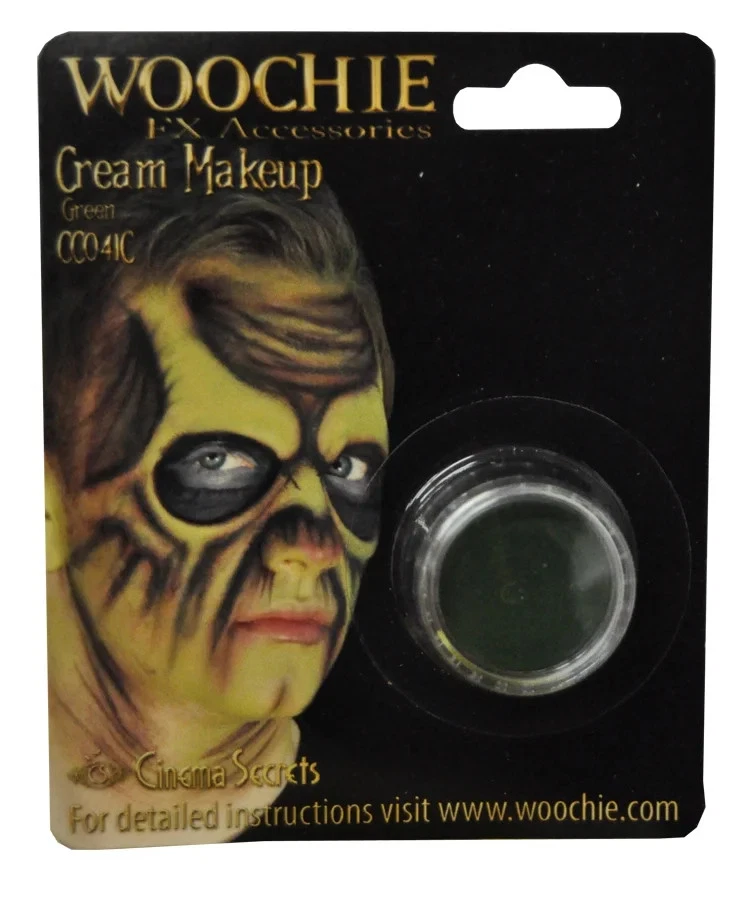 Carded Green Mask Cover Halloween Makeup - Image 1 of 1