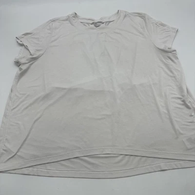 Camiseta Athleta Feminina L Branca Logotipo Sólido ..#32629 - Imagem 1 de 4