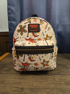 NWT Loungefly (FYE / Netflix) Stranger Things Hellfire Club AOP Mini Backpack - Picture 1 of 5