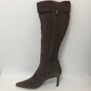LRL Lauren Ralph Lauren Alston braun Wildleder kniehoher Stiefel spitz zulaufend hoher Absatz 8,5 - Bild 1 von 24