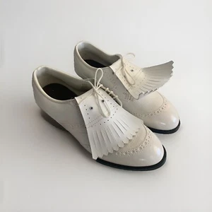 Kiltie Wing Tip Style Größe 8,5 Golfschuhe - Vintage! Made in USA - Bild 1 von 8
