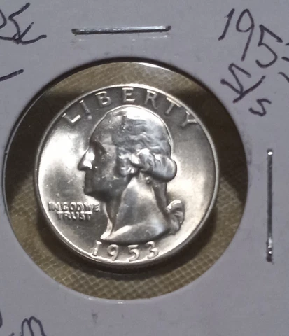 🔥 1953 S/S  George wash quarter BU🔥 Cover