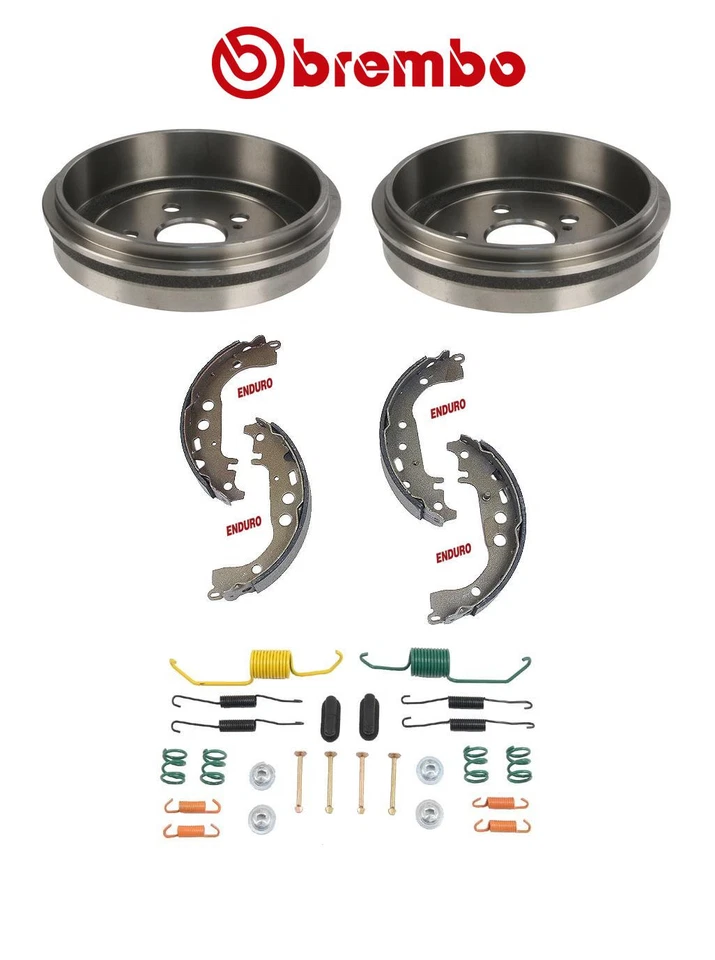 Brembo Rear Drums & Shoes w/ Hardware Kit Toyota Celica Corolla Prius - Image 1 of 1