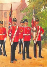 POSTCARD  MILITARY  THE   ESSEX    REGIMENT   " THE  COLOURS  "   ( L/S )