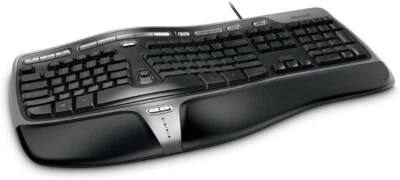 Microsoft Natural Ergonomic Keyboard 4000 (UK Layout) B2M-00008, Black - Image 1 of 4