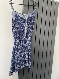 Ladies Soulcal & Co Blue Short Floaty Summer Dress ~ Size 10 - Picture 1 of 12