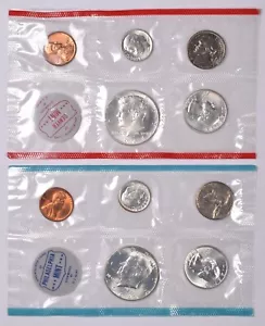 1964 U.S. Mint 10 Coin Uncirculated Set - No Envelope - Picture 1 of 2