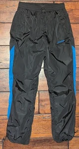 Pantalones deportivos forrados de malla de nailon negros y azules marca púrpura para hombre talla M - entrepierna 31" - Imagen 1 de 15