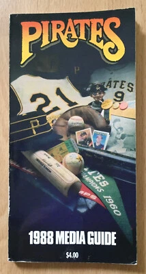 PITTSBURGH PIRATES 1988 BASEBALL TEAM MEDIA GUIDE BARRY BONDS BOBBY BONILLA MLB - Image 1 of 4