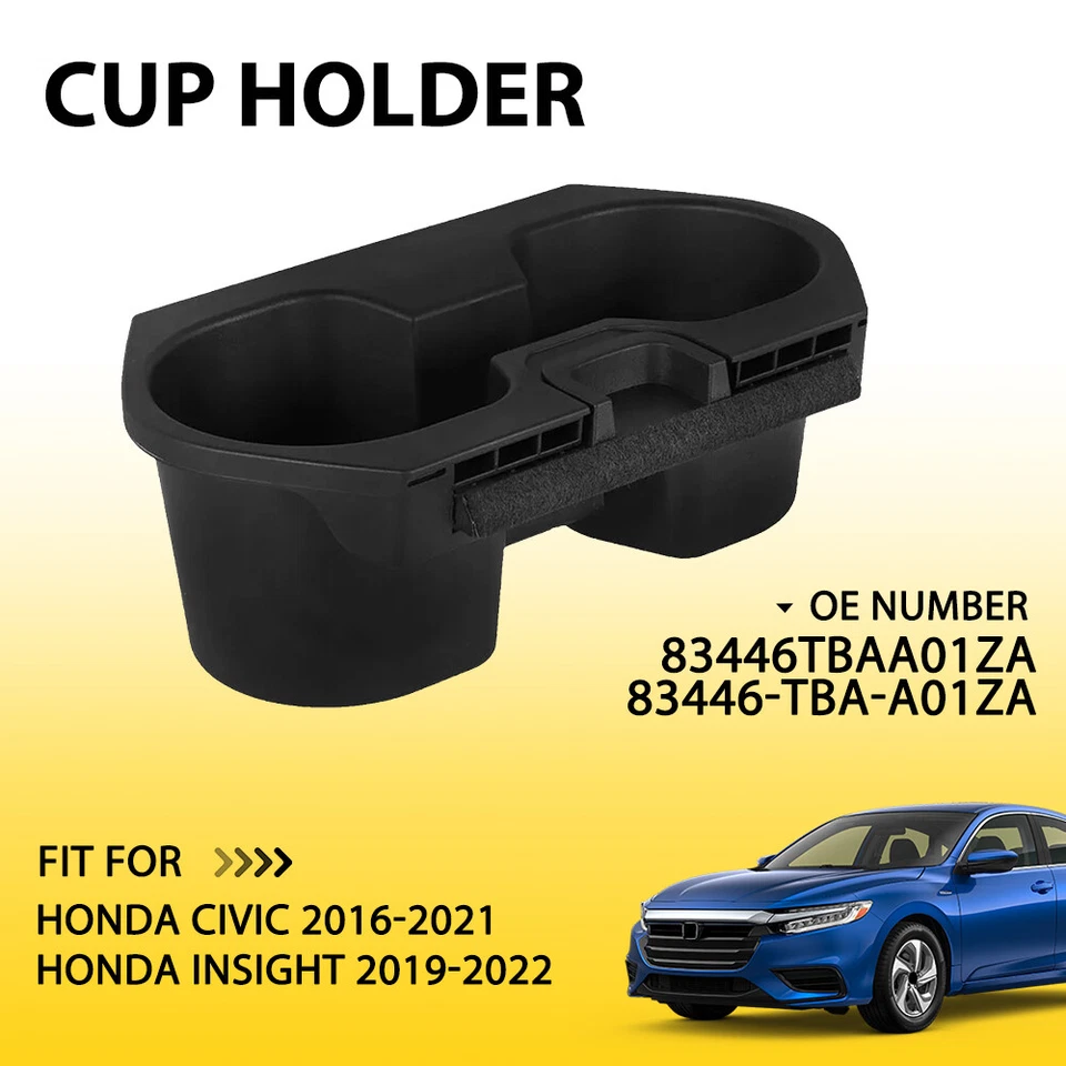 Inserto portavasos consola central coche para Honda Civic 2016-2021 Insight 2019-2022 Foto 1 de 4