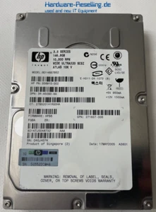 HP SCSI 146GB 3,5 " 10K Large U320 BD14687B52 356910-002 271837-006 3R-A5093-AA - Afbeelding 1 van 1