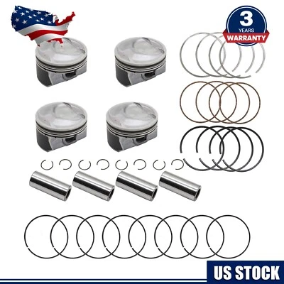 2.4L Engine Pistons & Rings Kit For Kia Sorento Optima Hyundai Sonata 2011-2019 - Image 1 of 4