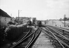 PHOTO  MAIDEN NEWTON STABLING POINT IN THE 1960'S THE TRAIN ON THE RIGHT HEADS T